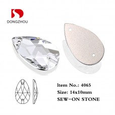 DZ 4065 14*10 MM tear drop crystal sew on stone DZ 4065 14*10 MM tear drop crystal sew on stone